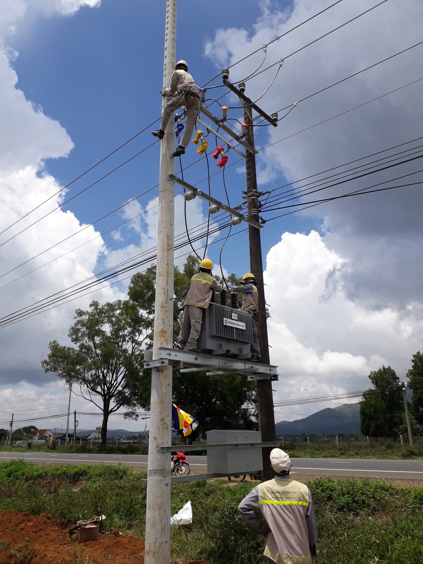 thi công trạm biến áp 160kva