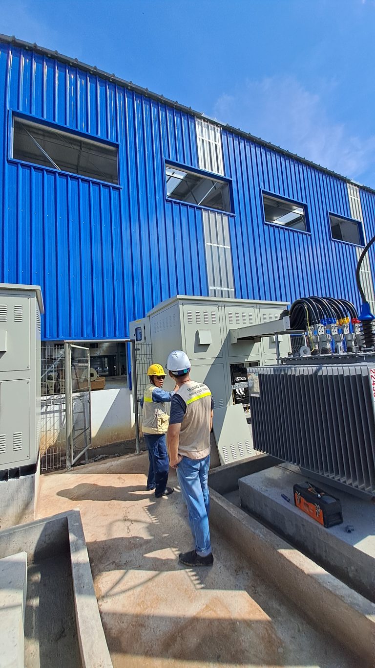 Tủ điện hạ thế MSB trong trạm biến áp với cáp điện CADIVI.