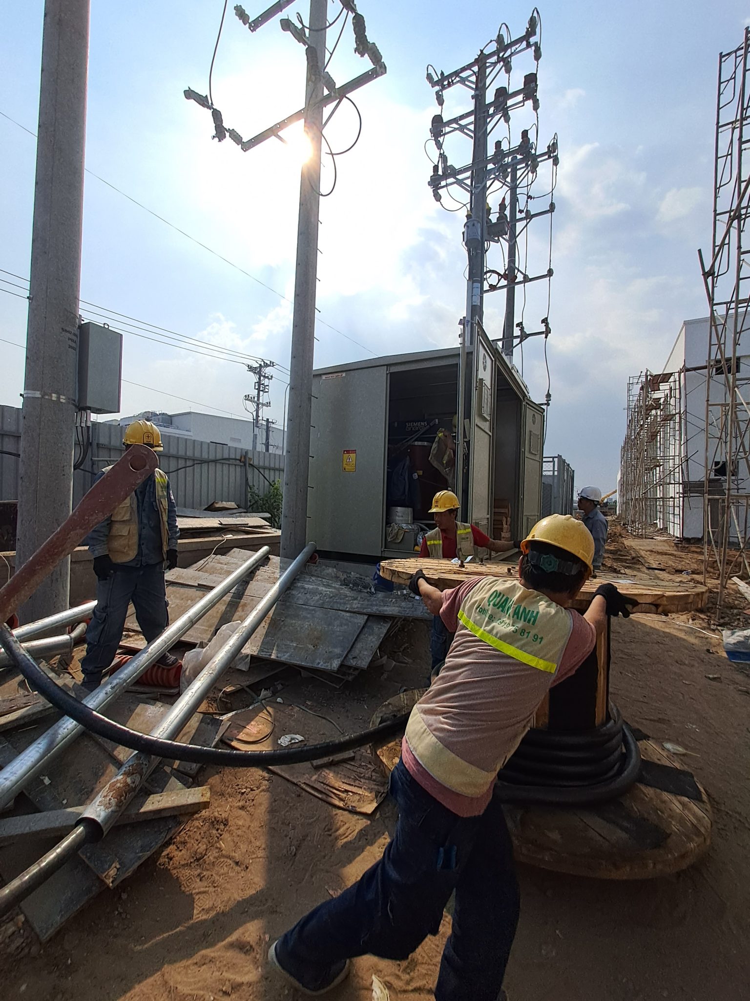 Hệ thống truyền tải 220kV Đường dây truyền tải tại Nhơn Trạch
