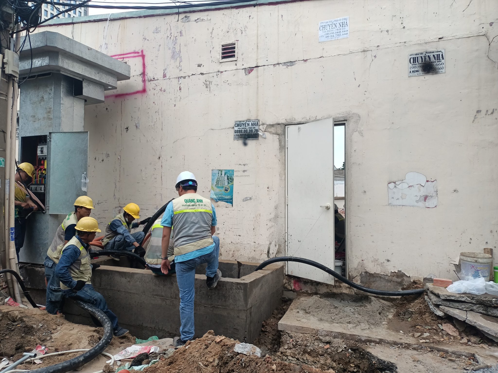 Quá trình cài đặt MEP trên công trường.